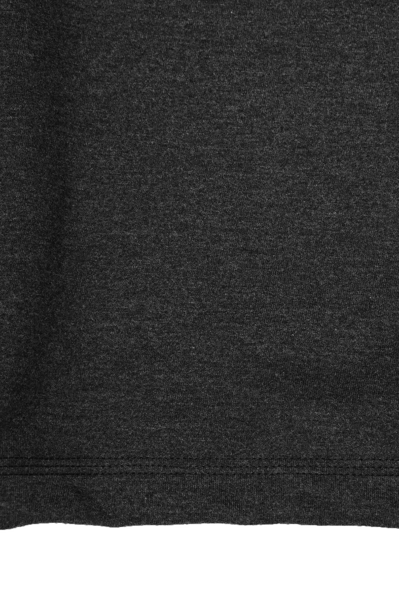 MOCK NECK TEE IN MIDNIGHT HEATHER