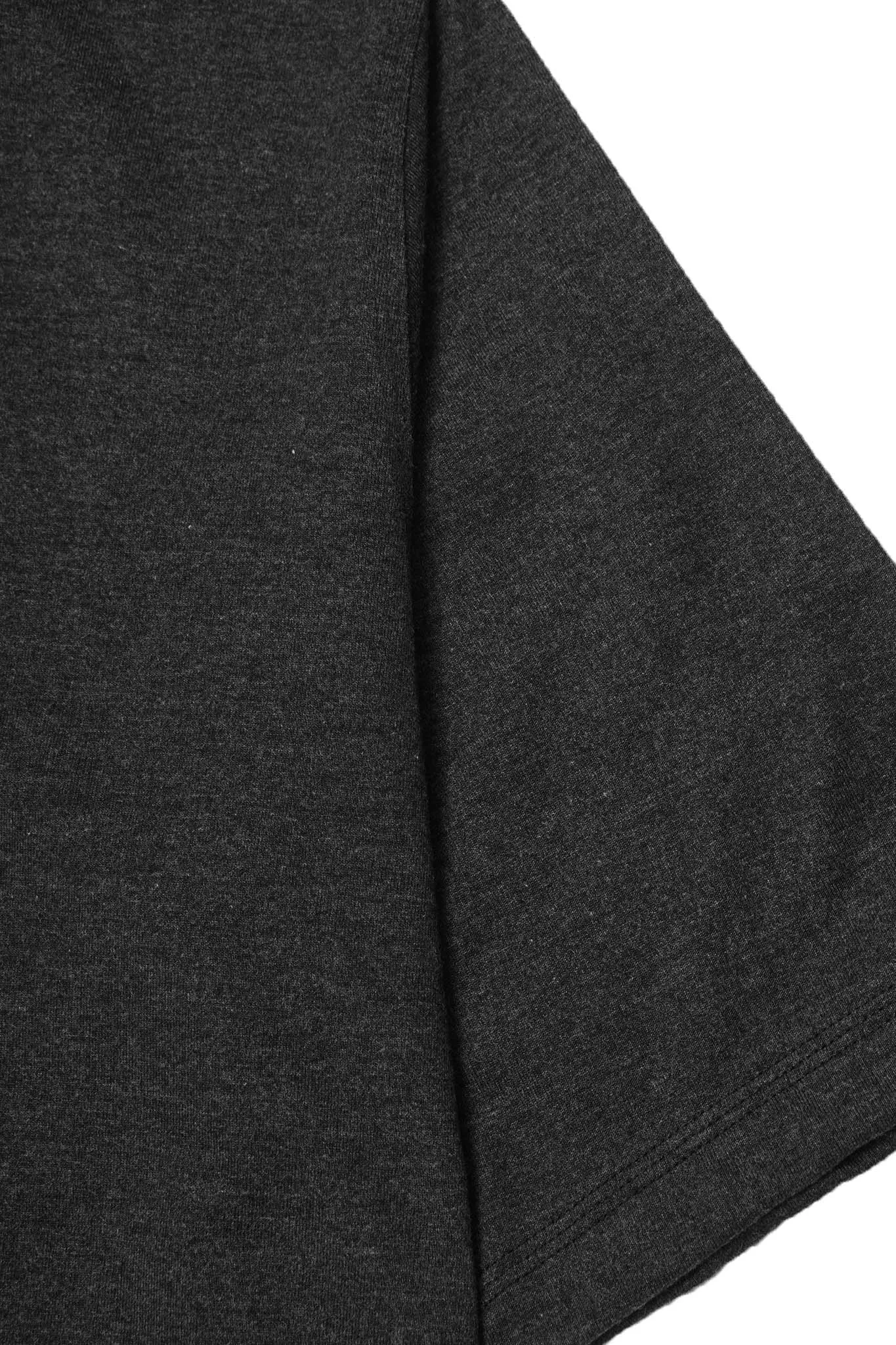 MOCK NECK TEE IN MIDNIGHT HEATHER