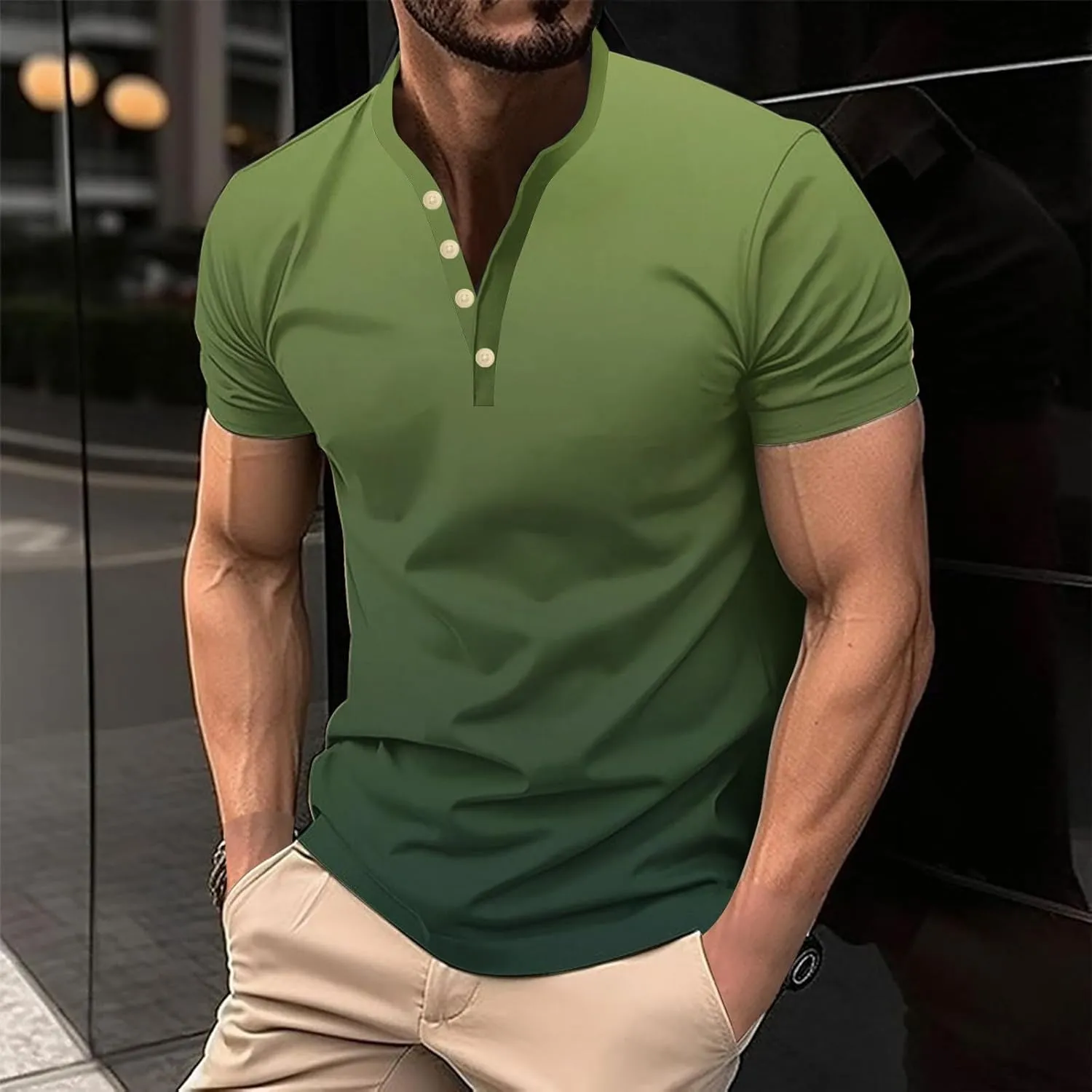 Muscularfit T-Shirts for Men Graphic Funny Short Sleeve Quarter Zipper Polo Shirt Summer Causal Stylish Gym Workout Pullover