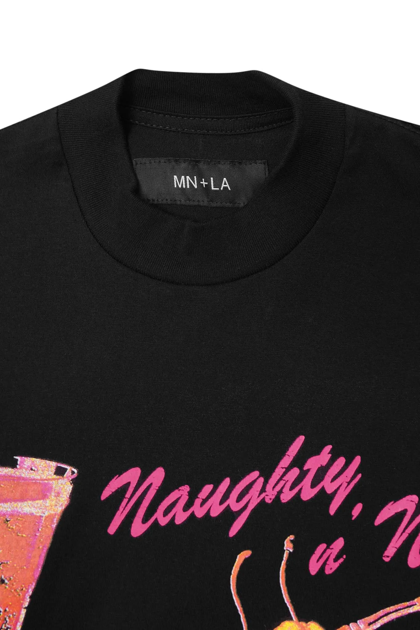 NAUGHTY N' NICE "COCKTAILS" TEE IN ANTHRACITE