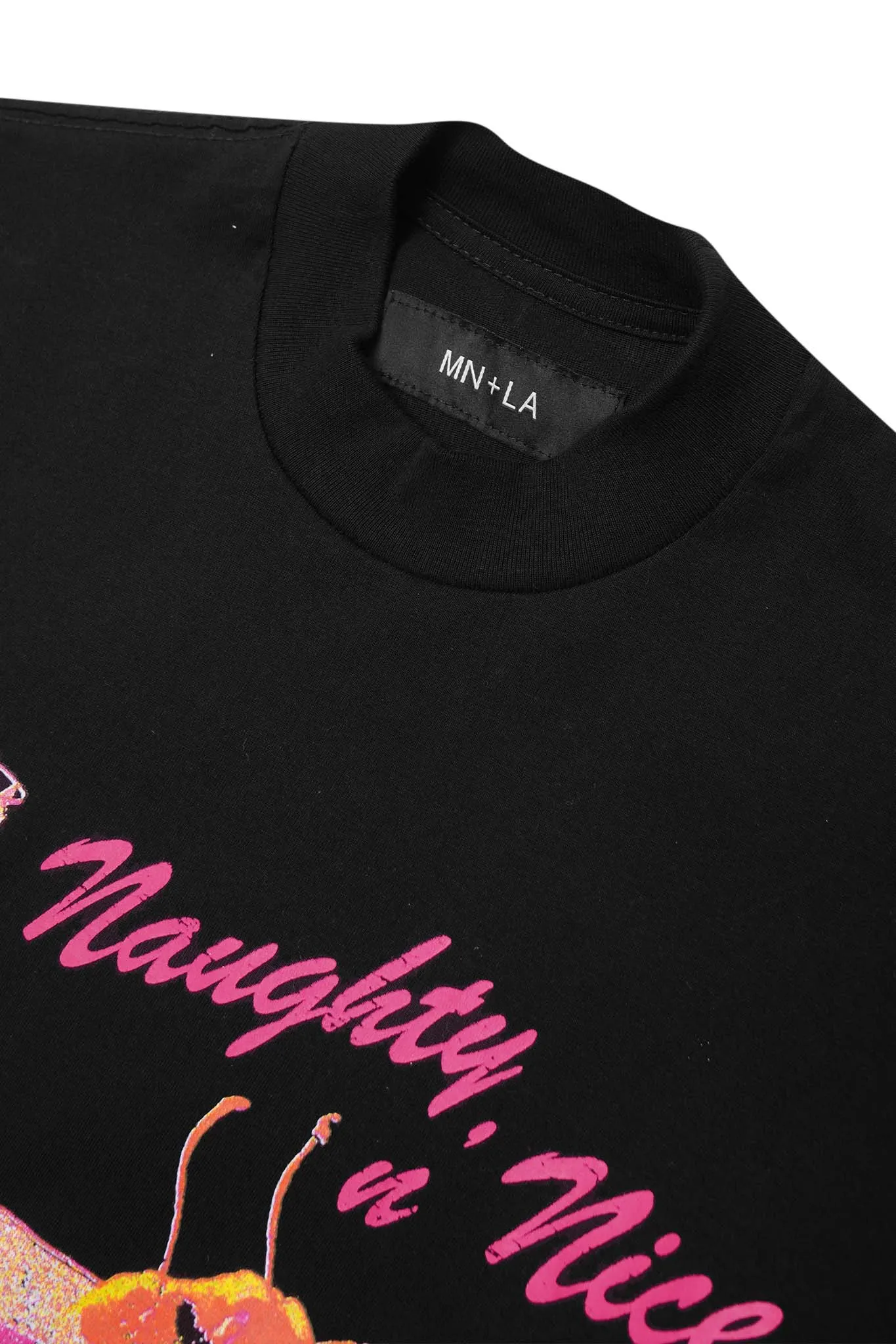 NAUGHTY N' NICE "COCKTAILS" TEE IN ANTHRACITE