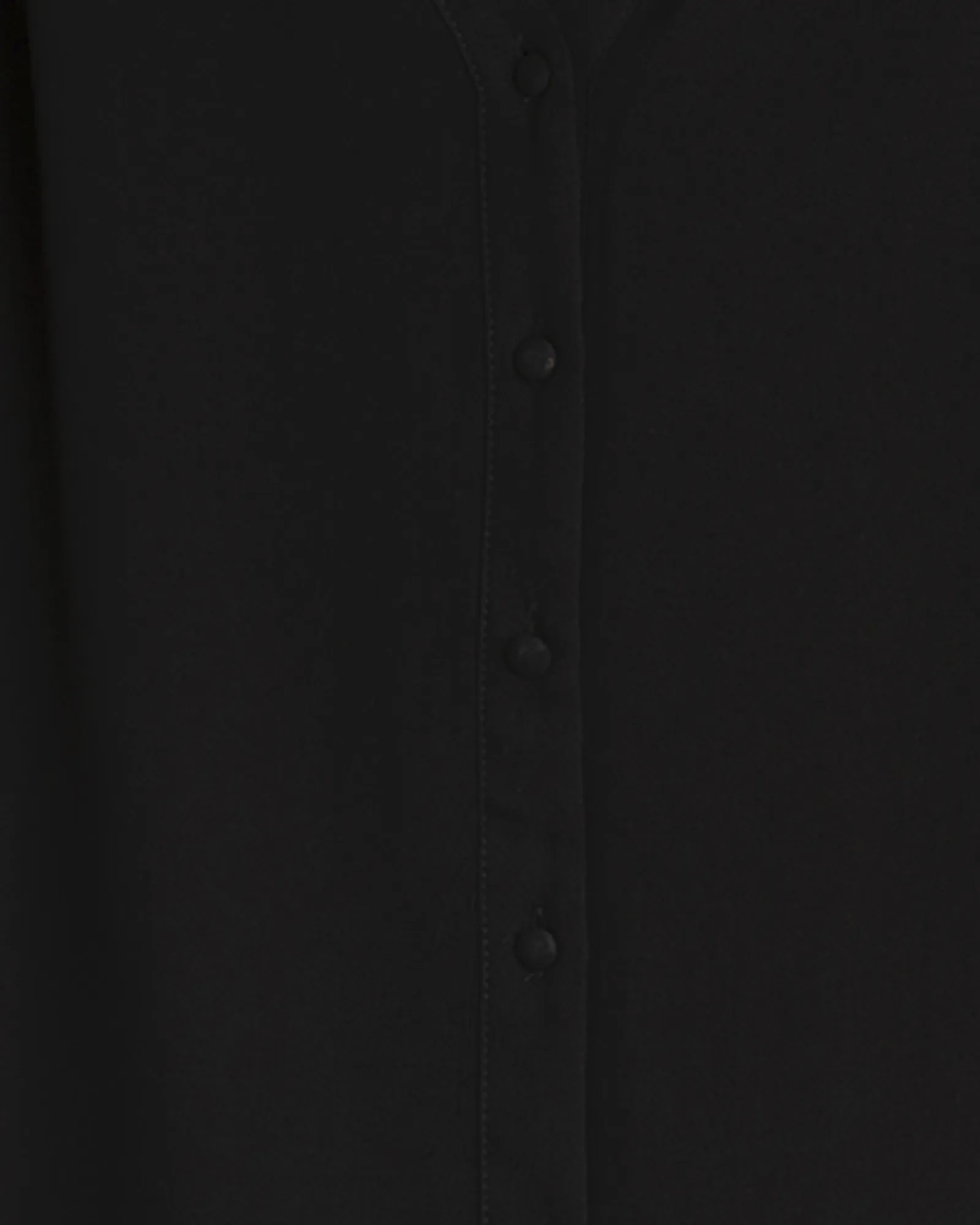 Olga Smocked Button-Down Blouse | Black