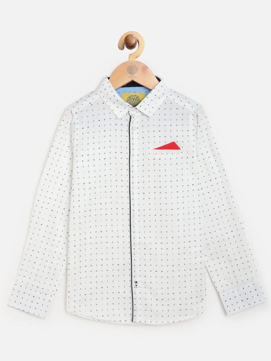 One Friday Off White Printed Shirt