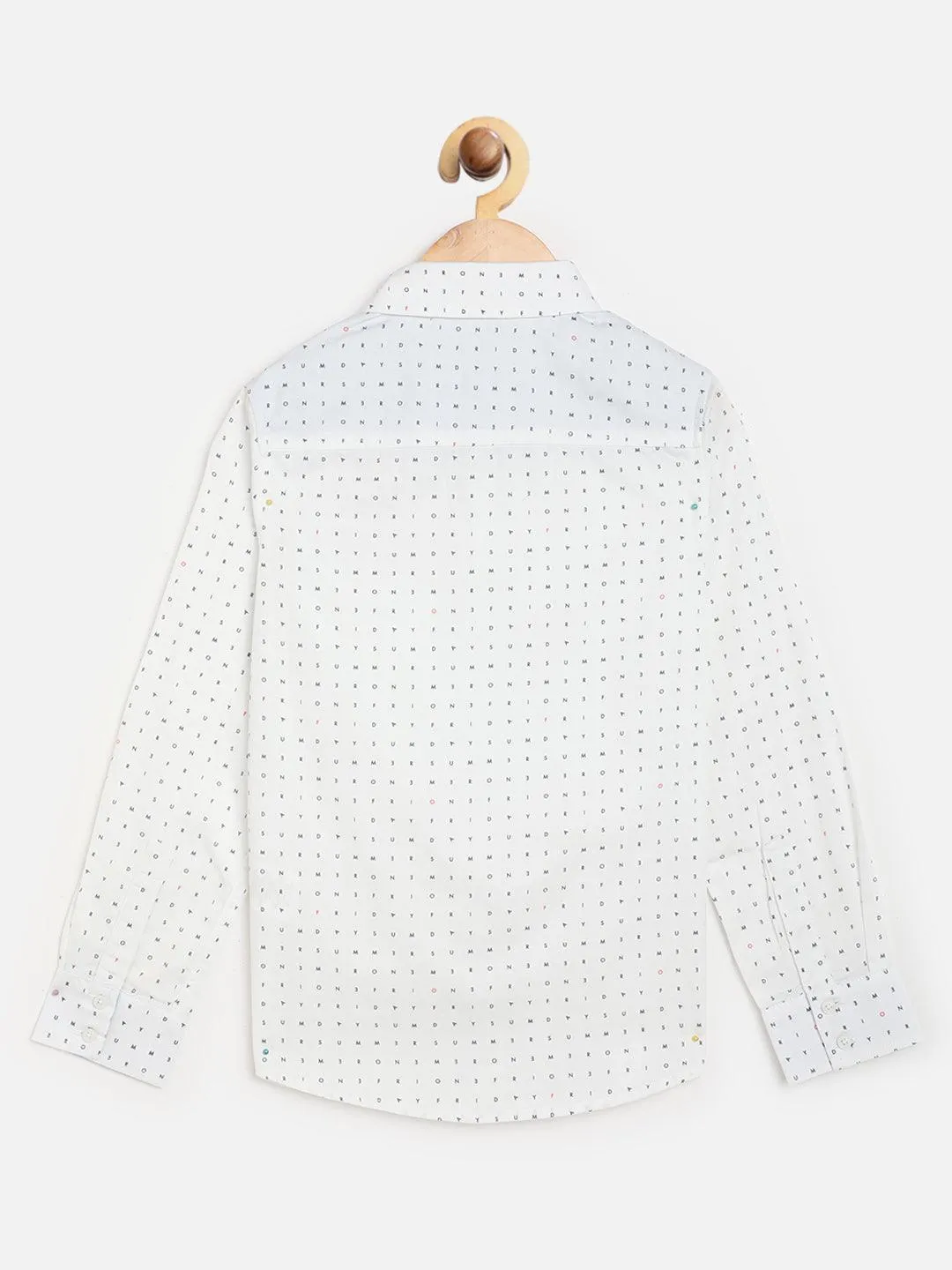 One Friday Off White Printed Shirt