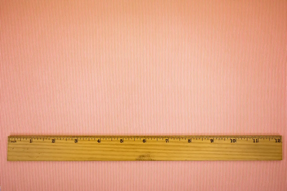 Orange Nylon Stretch Spandex 2x2 Rib Knit Fabric