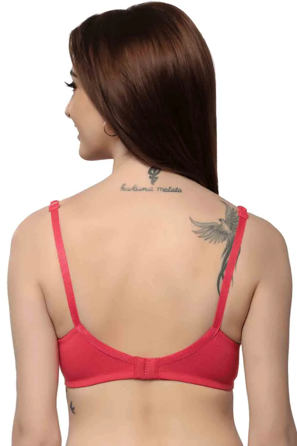 Organic Cotton  Antimicrobial  Seamless Side Support Bra-ISB057-Brightpink-