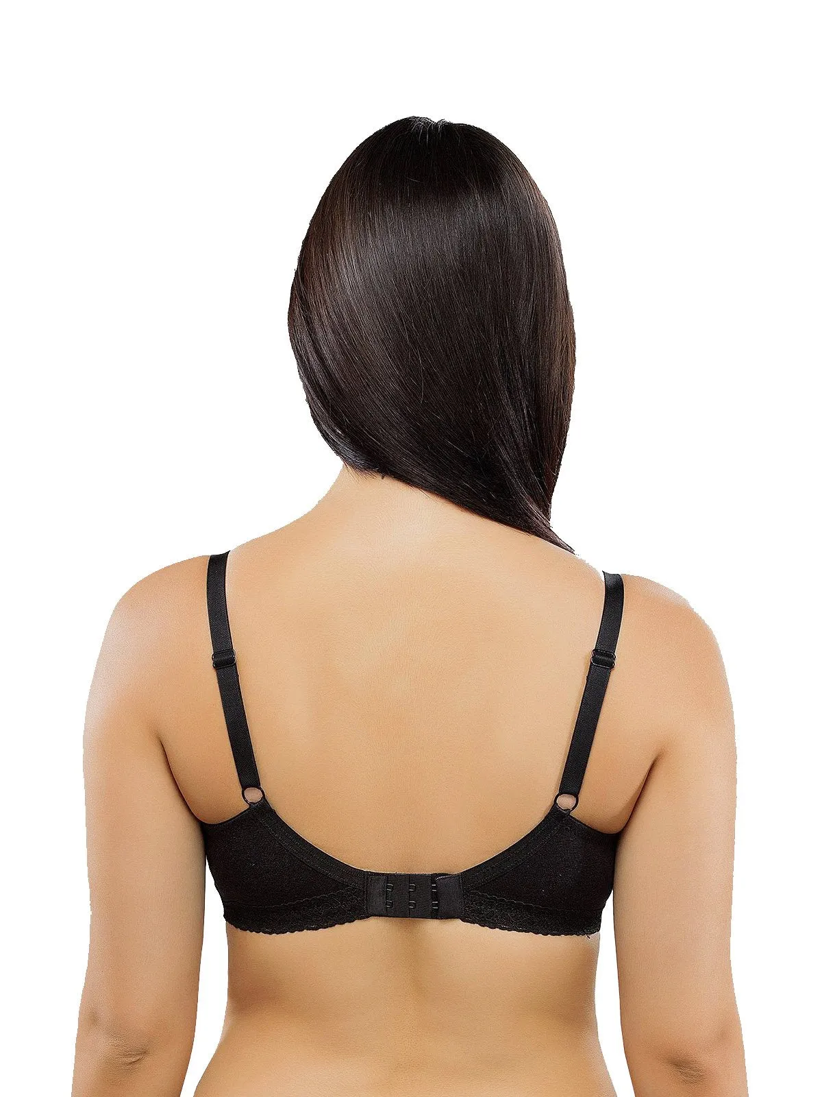 Organic Seamless Laced Bra (Pack of 3)-ISB054-Black_Black_M.White-
