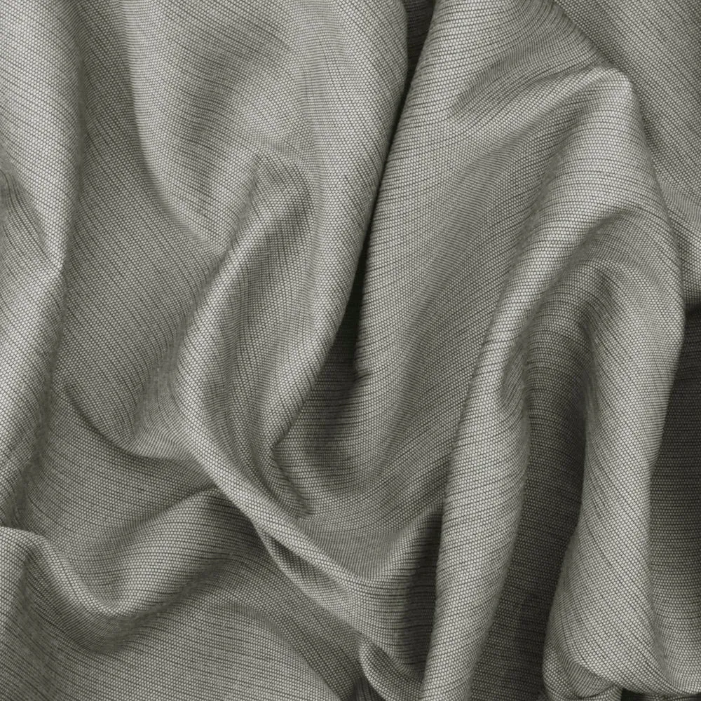 Paper White-Black Texture Slub Taffeta-Like Woven Fabric