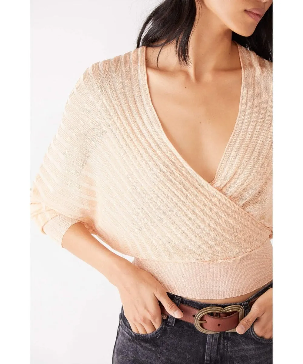 Pluto Wrap Sweater Rose Combo