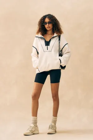Polar Leather Zip-up | Beige