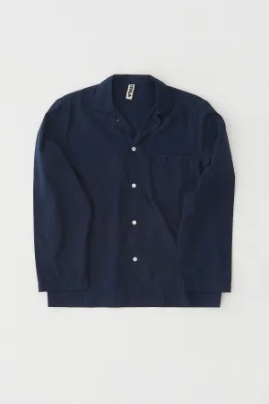 Poplin Pyjama LS Shirt True Navy