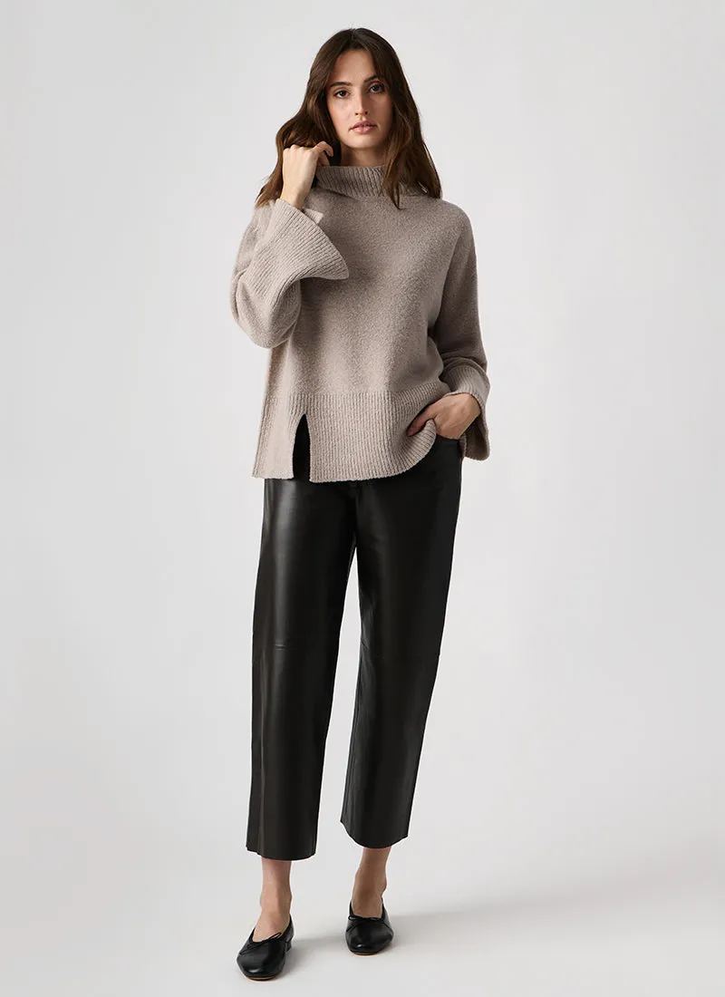 Priamo Boucle Mock Sweater