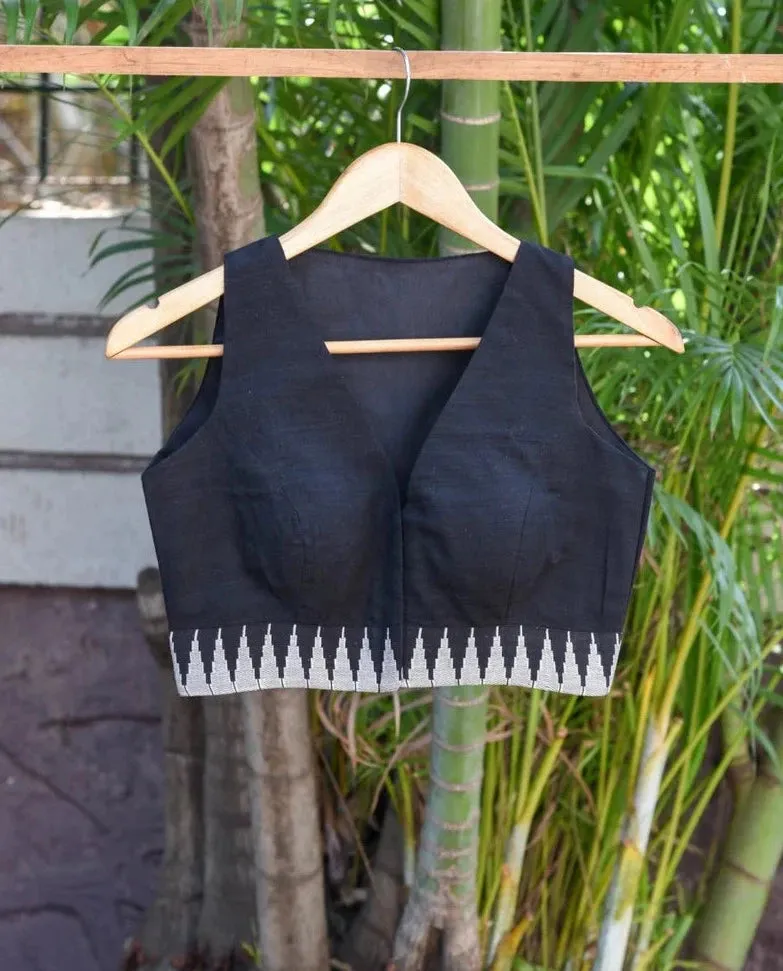 Readymade Striking Black Cotton Blouse