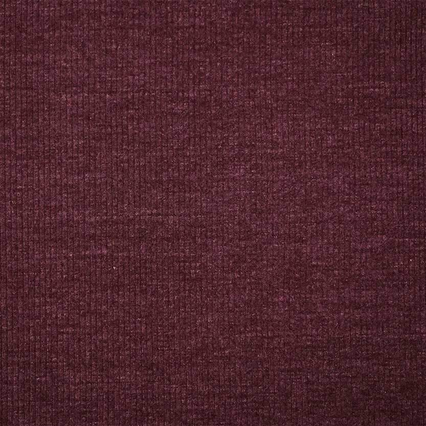 Red-Gray Rayon-Poly Stretch Spandex 2x2 Rib Knit Fabric