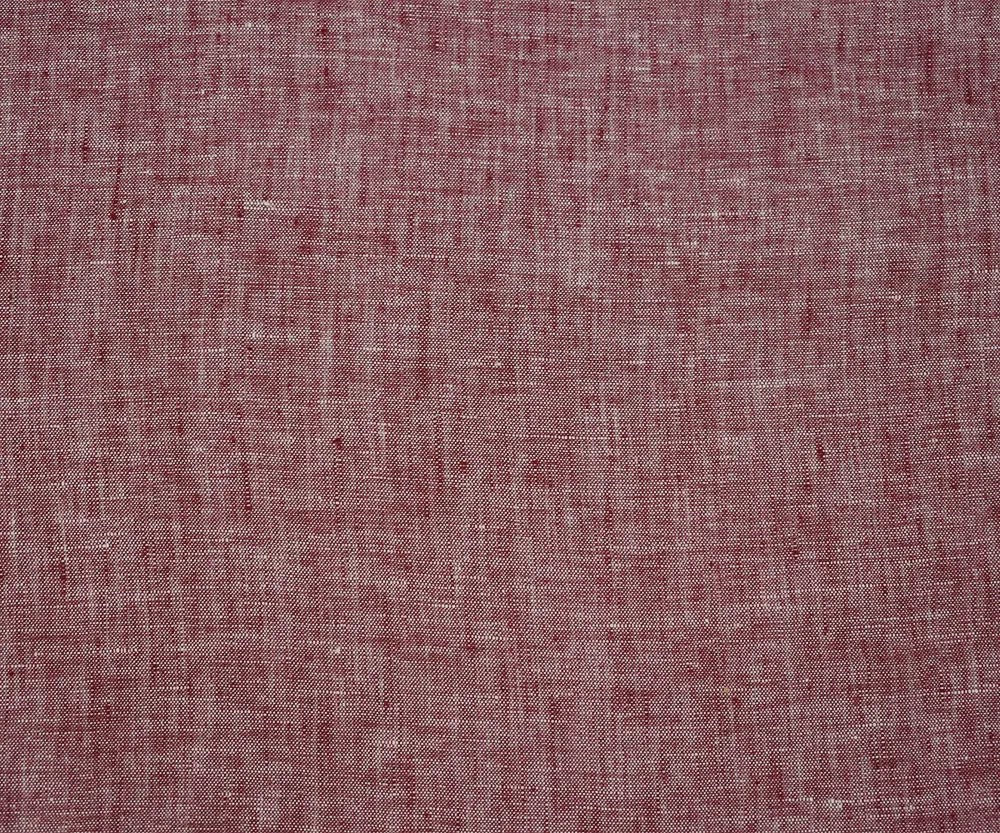 Red-White Spence Bryson Textured Washed Irish Linen Chambray Woven Fabric