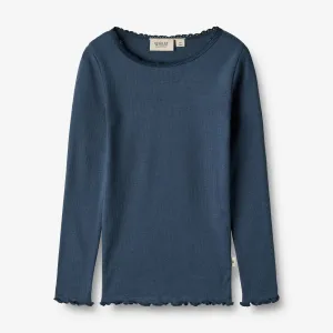 Rib T-Shirt L/S Reese - blue waves