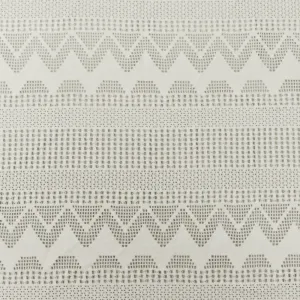 Rice Ivory Stripe Chevron Stretch Nylon Crochet Knit Fabric