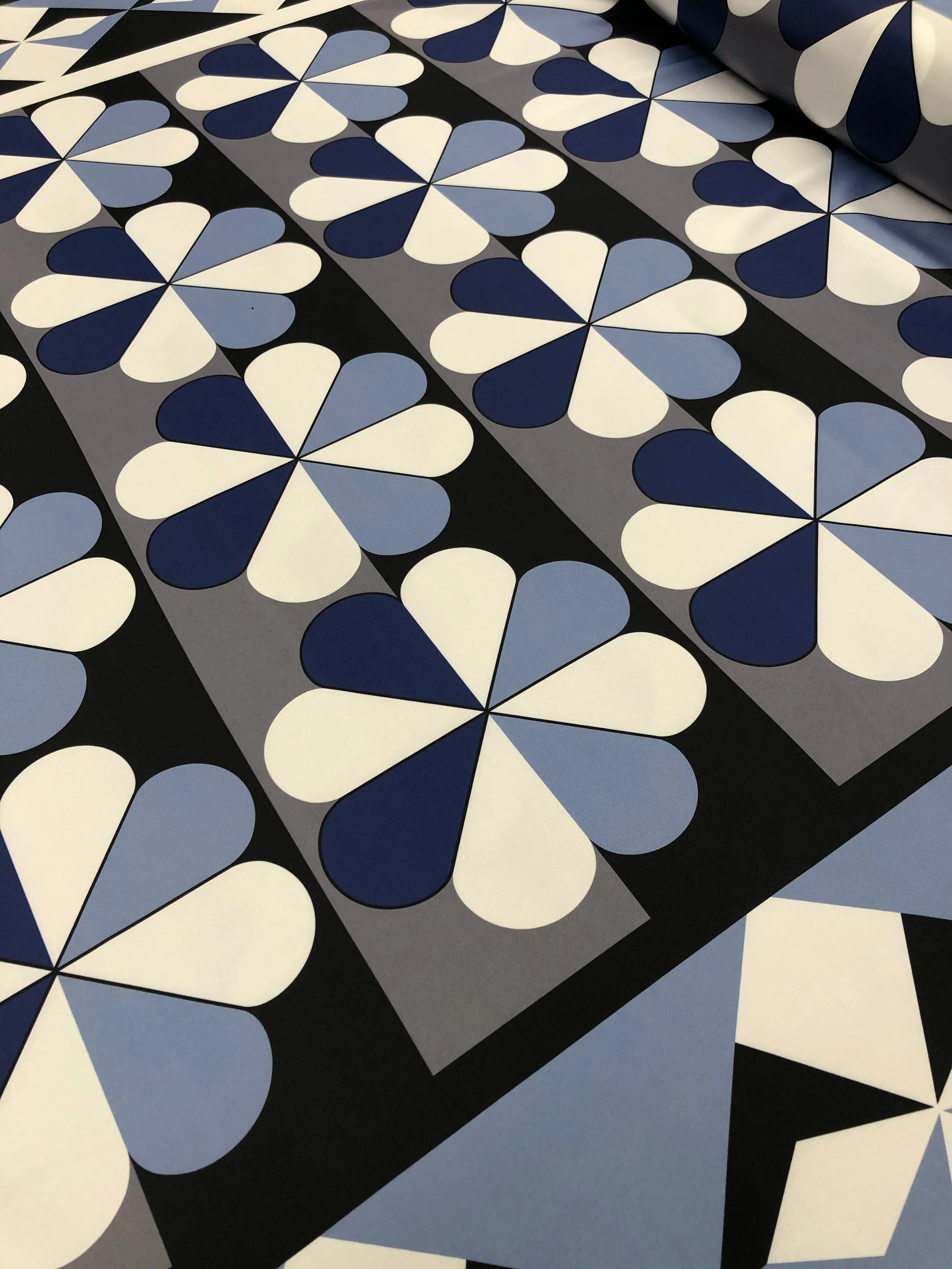 Satin Prints  - Clover Blue