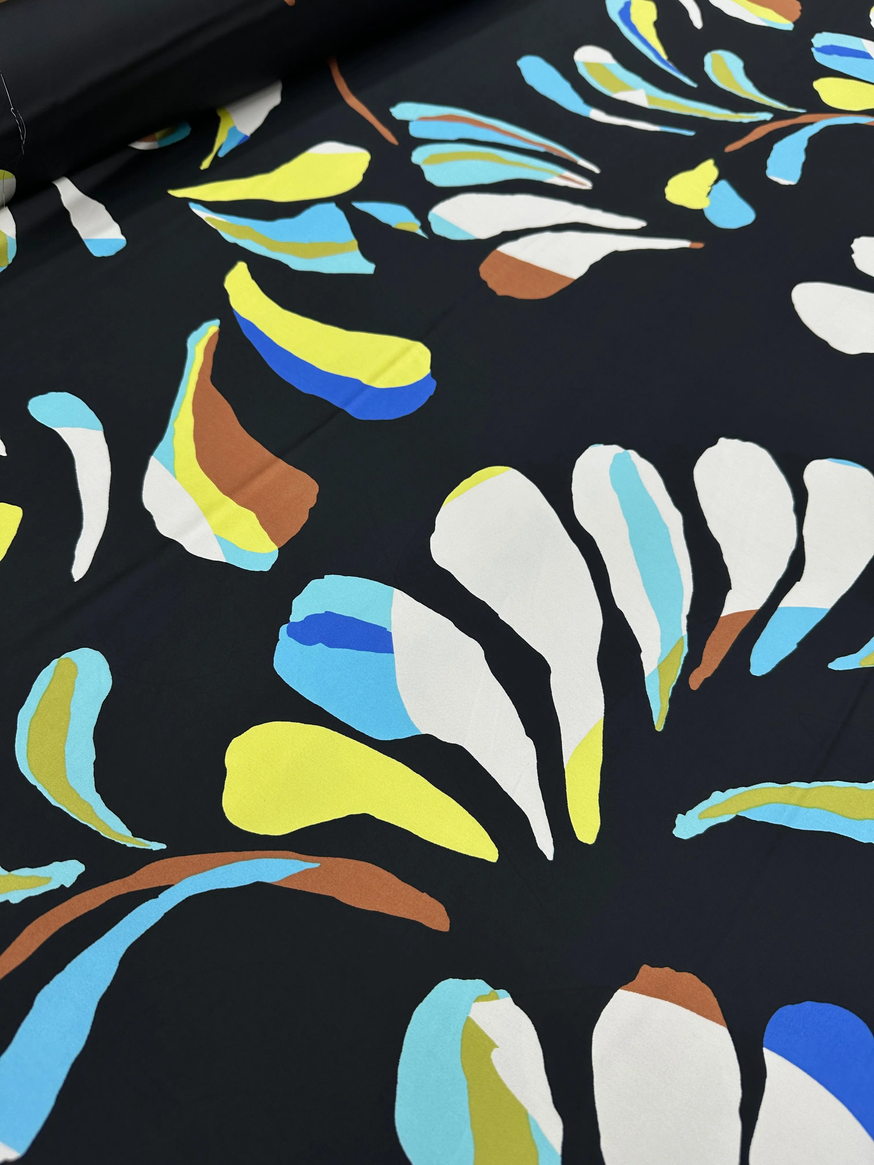 Satin Prints - Jungle Multi Blue
