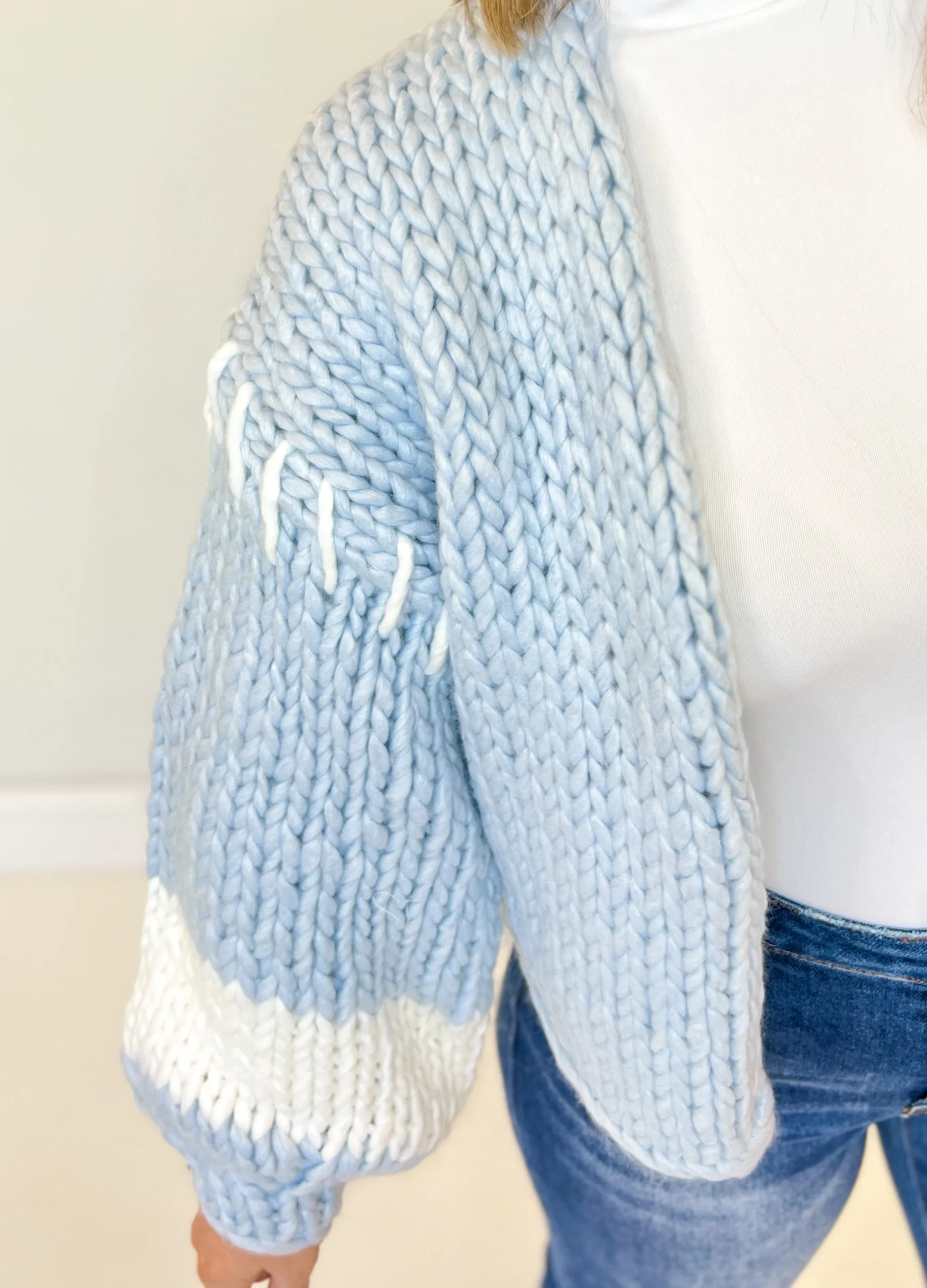 So Into Blue Open Cardigan