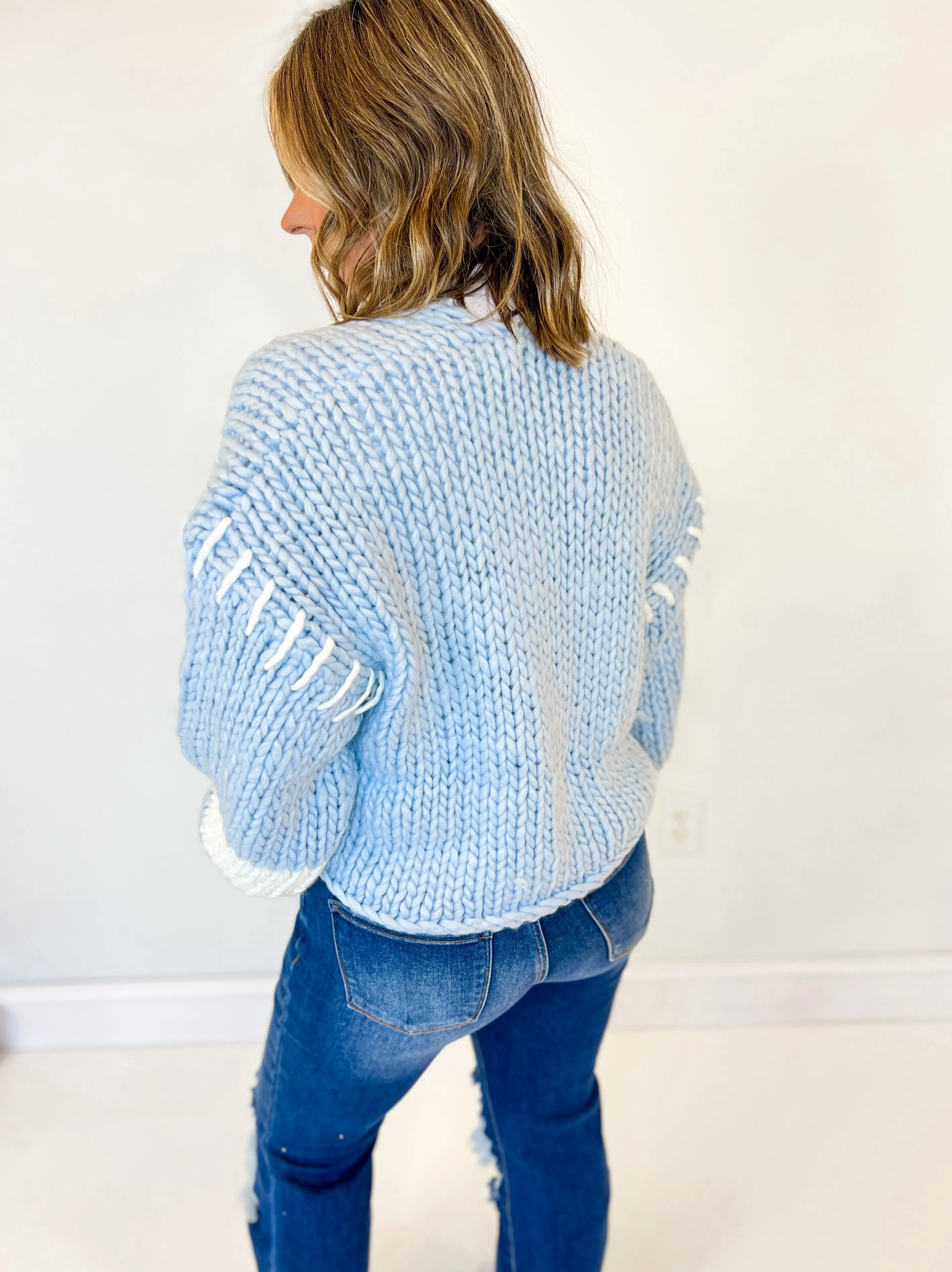 So Into Blue Open Cardigan