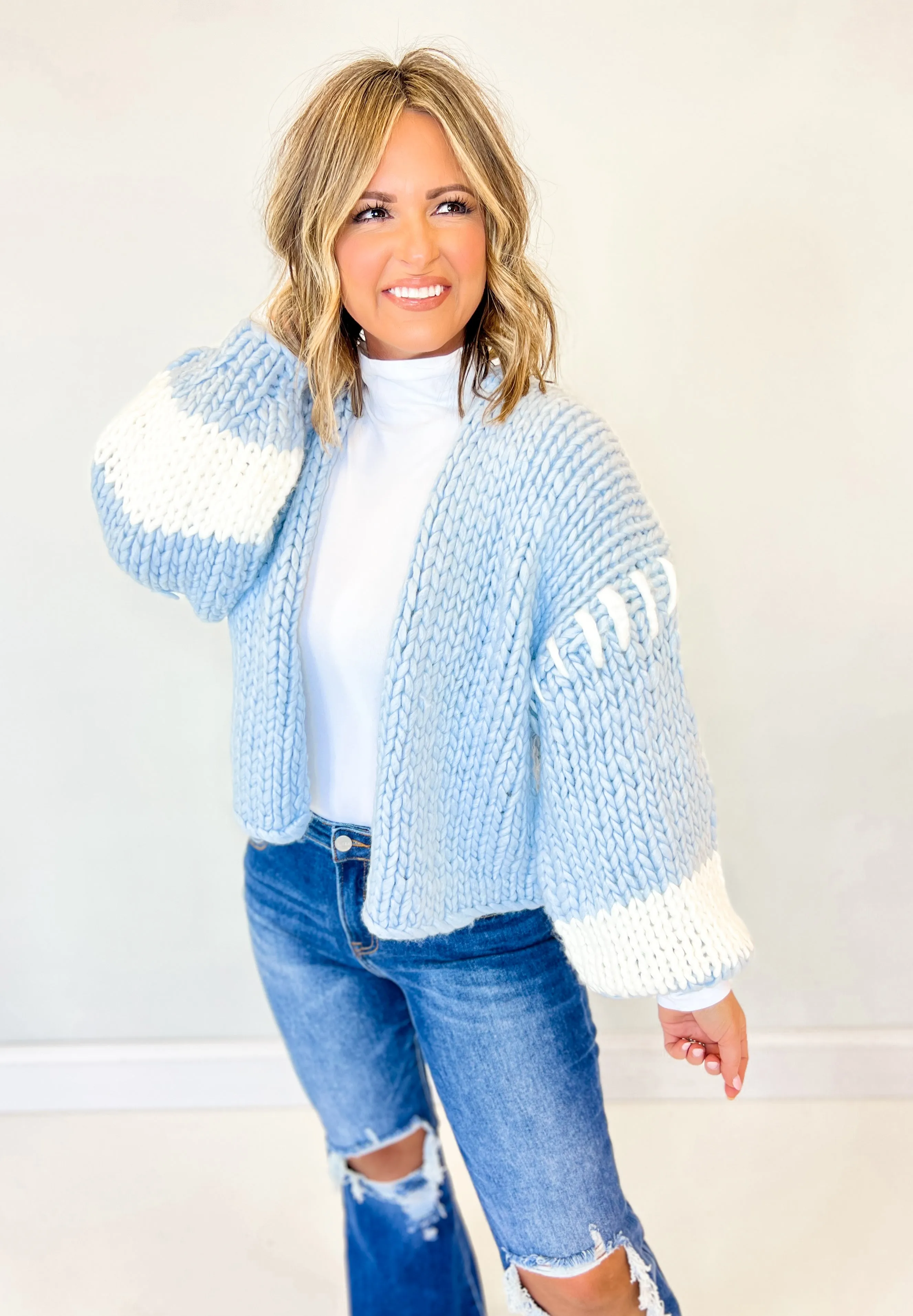 So Into Blue Open Cardigan