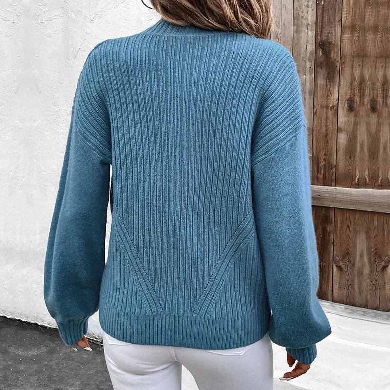 Stand-up Collar Solid Color Cardigan Sweater Jackets Wholesale Womens Clothing N3824080900020