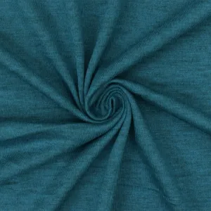 Steel Teal-Black Texture Stretch Rayon Jersey Knit Fabric