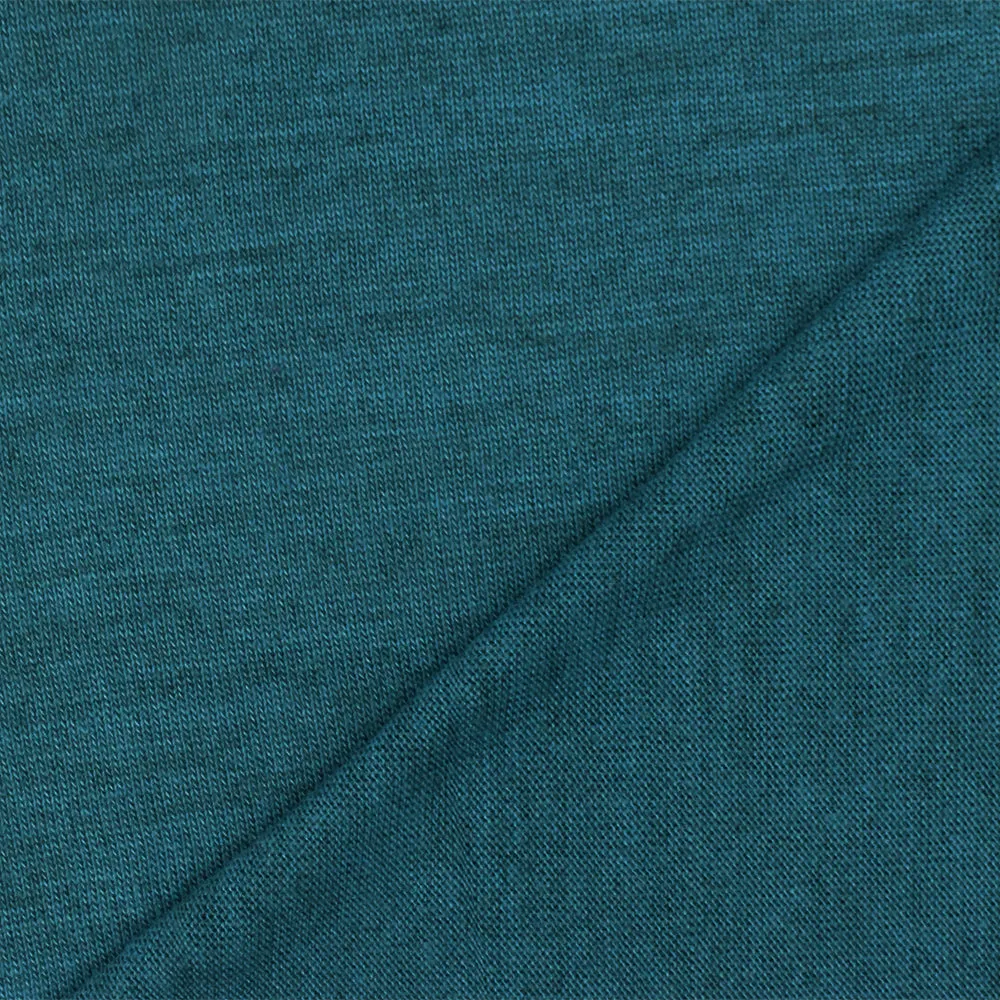 Steel Teal-Black Texture Stretch Rayon Jersey Knit Fabric