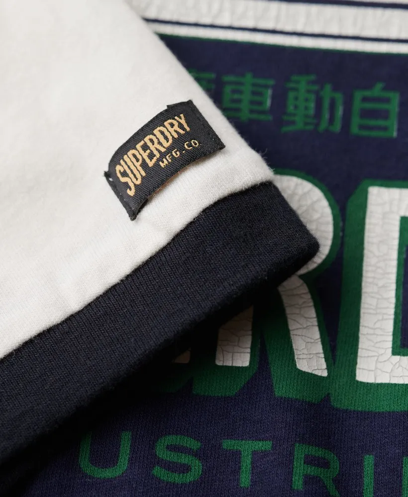 Superdry Ringer Workwear Graphic T-Shirt - Winter White/Eclipse Navy