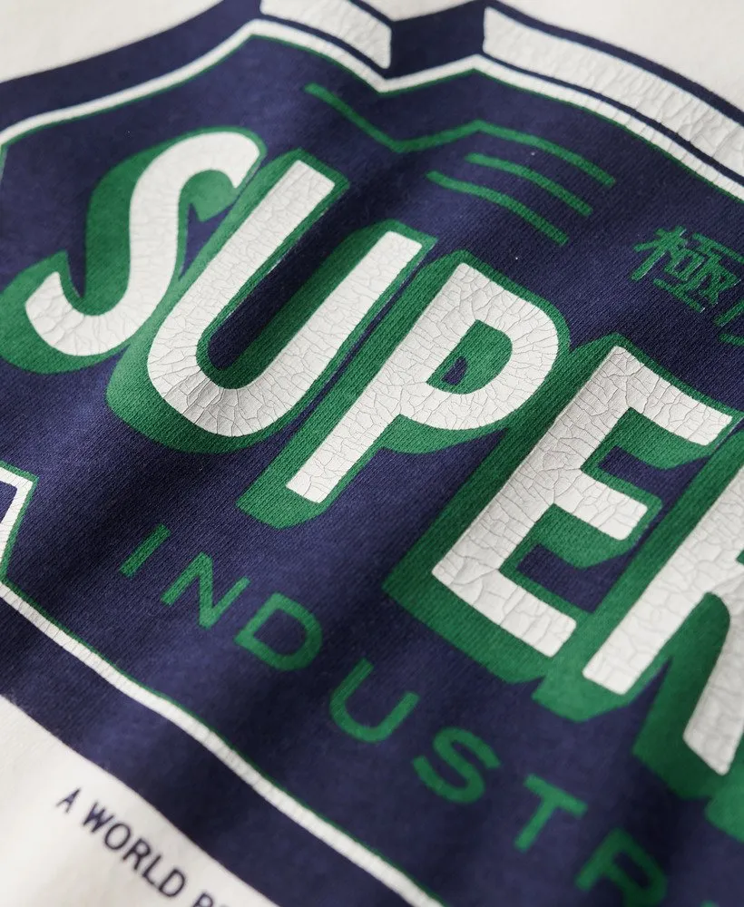 Superdry Ringer Workwear Graphic T-Shirt - Winter White/Eclipse Navy