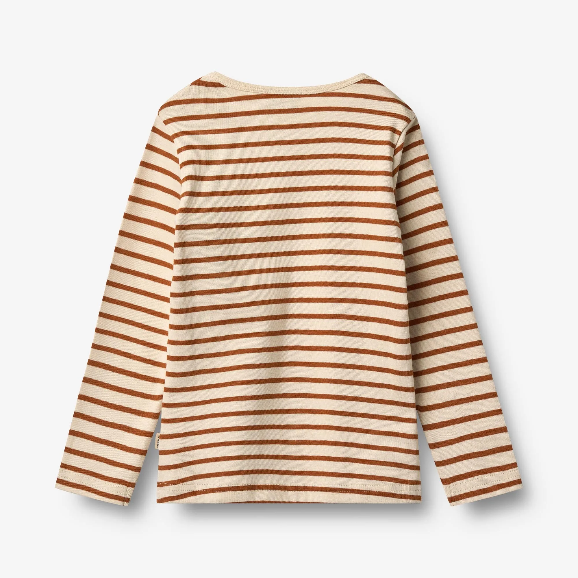 T-shirt L/S Stig - warm caramel stripe