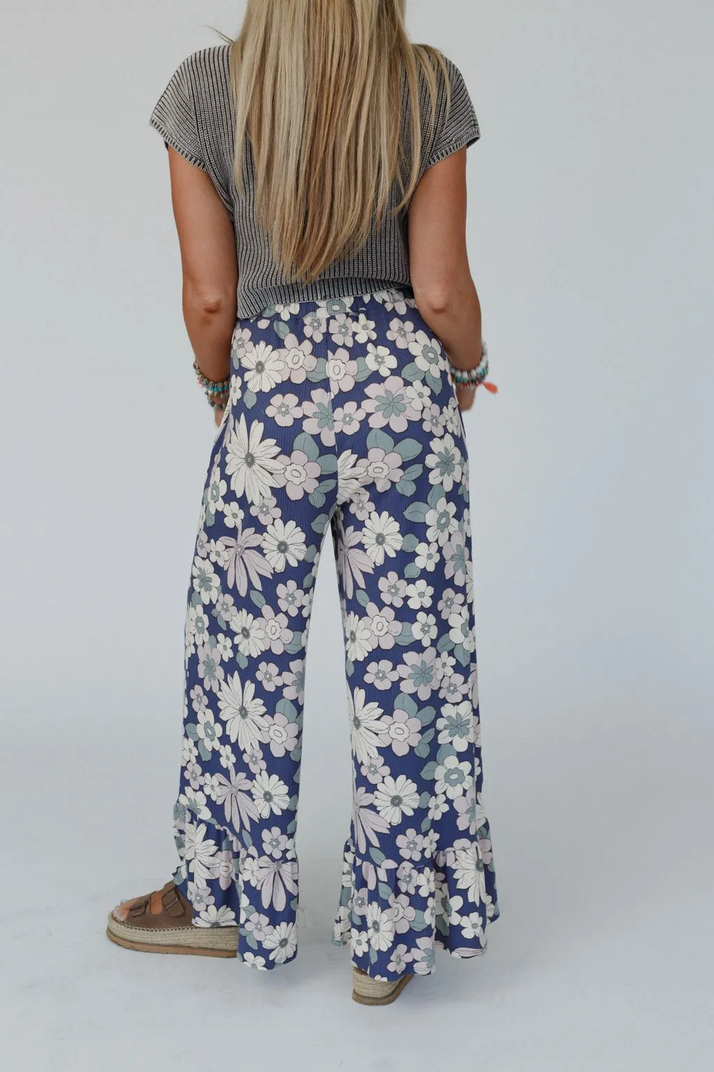 The Nest Happy Petal Wide Leg Pants - Denim