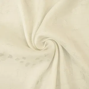 White Cotton-Rayon Leopard Damask Woven Fabric