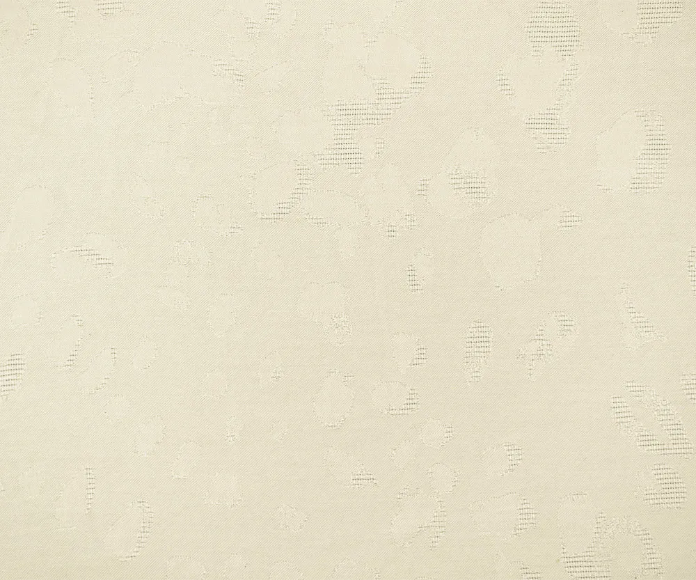 White Cotton-Rayon Leopard Damask Woven Fabric