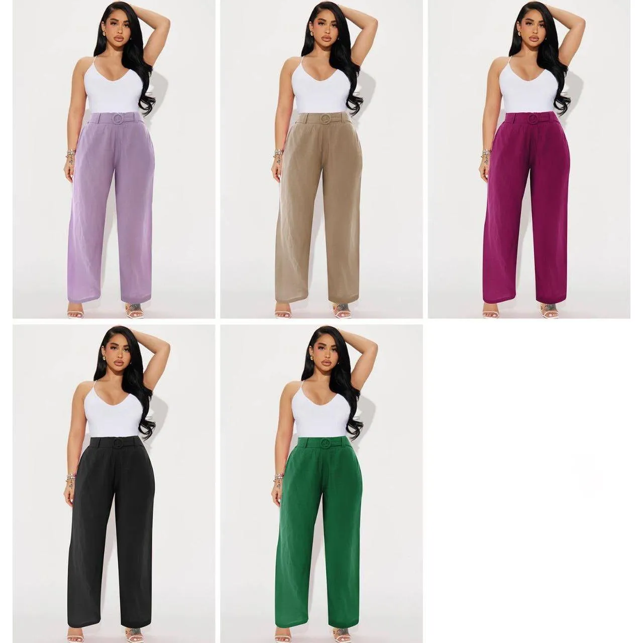 Women's High Waist Wide Leg Pants